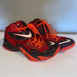 Lebron Nike Zoom Soldier 8 Premium University Red Black Mens Size 12 Sneakers